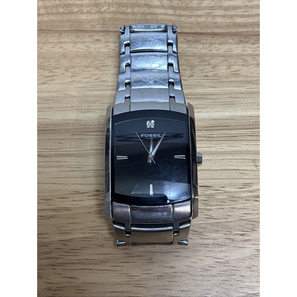 Fossil Arkitekt Men's Stainless Steel Watch FS 4156 Silver And Black